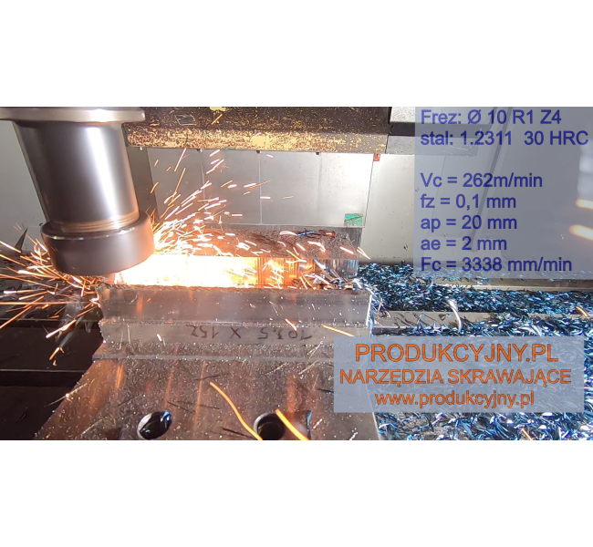 Frez z promieniem naroża fi 8 R1 INOX LINE